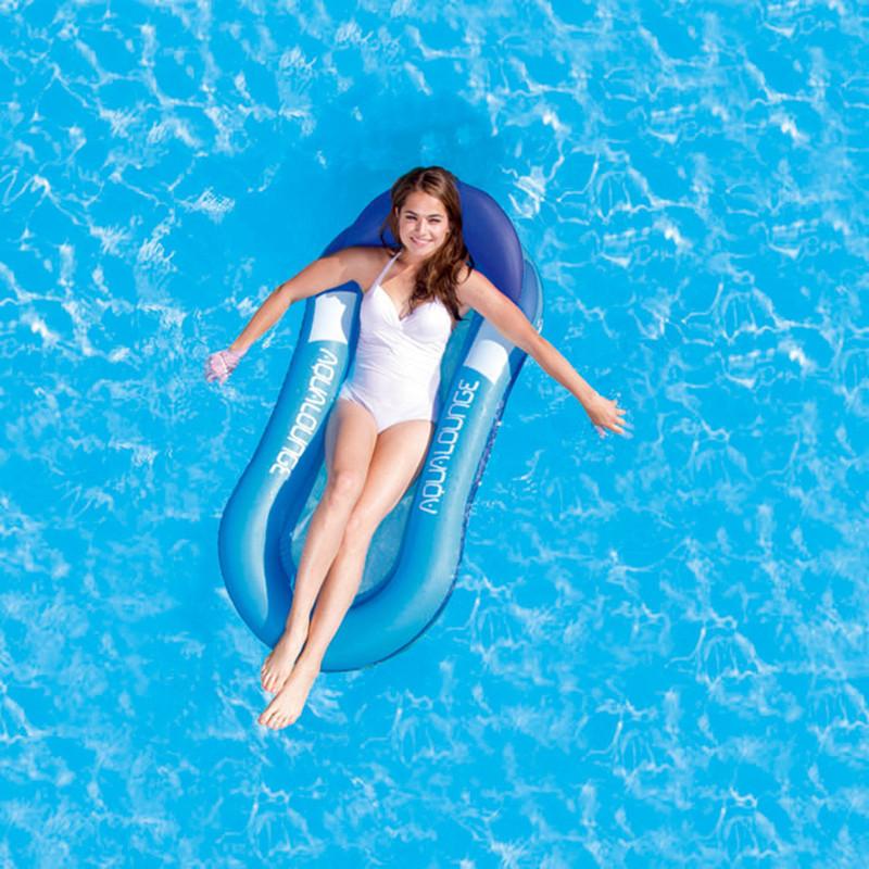 Wholesale Inflatable Floating Lounge Bed With Backrest Comfortable Adult Pool Sofa