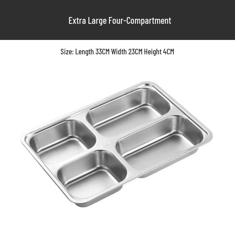 Anmu 304 Stainless Steel Compartmented Lunch Tray
