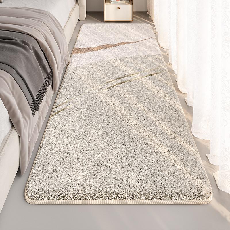 Plush Soft Machine-Washable Non-Slip Bedroom Mat, 10mm Thick Modern Minimalist Design for Living Room, Study & Laundry Room Decor