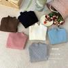 2025 Autumn/Winter Plus Velvet Baby Solid Color Turtleneck Knit Sweater