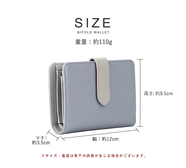 Lizdays Women's Small Bifold Wallet, Genuine Leather, Large Capacity (Gray BeigePink Beige)