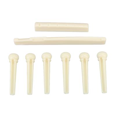 Acoustic Guitar Bridge Set Nut Saddle String Pins Plastic Instrument Accessories for Playing