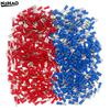 100Pc 2.8/4.8/6.3mm Insulated Spade Wire Connector Male Female Electrical Crimp Terminal Connector Wiring Cable Plug Red Blue