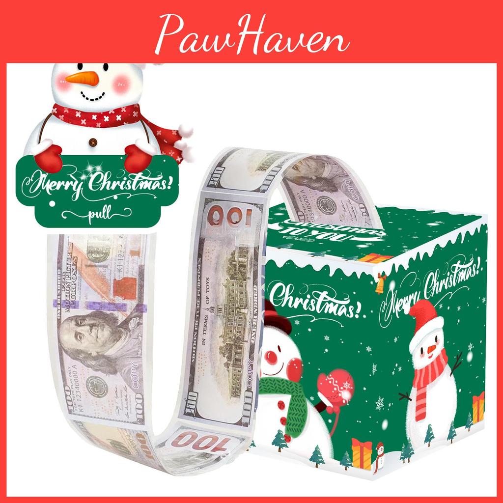 Christmas Party Snowman Atmosphere Prop Gift Money Box With Paper Material For Festive Events