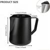 Stainless Steel Milk Frothing Pitcher 350ml Espresso Steaming Pitcher for Espresso Machines Cappuccino Latte Art
