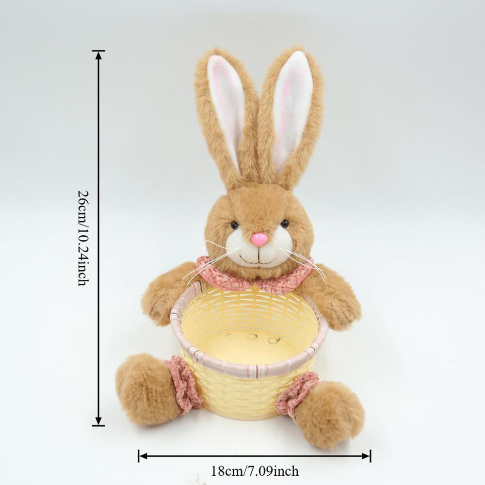 

Easter Basket Cute Bunny Shape Eggs Container Candy Storage Basket for Kids Party Home Holiday Family Gatherings Food Snacks розовый