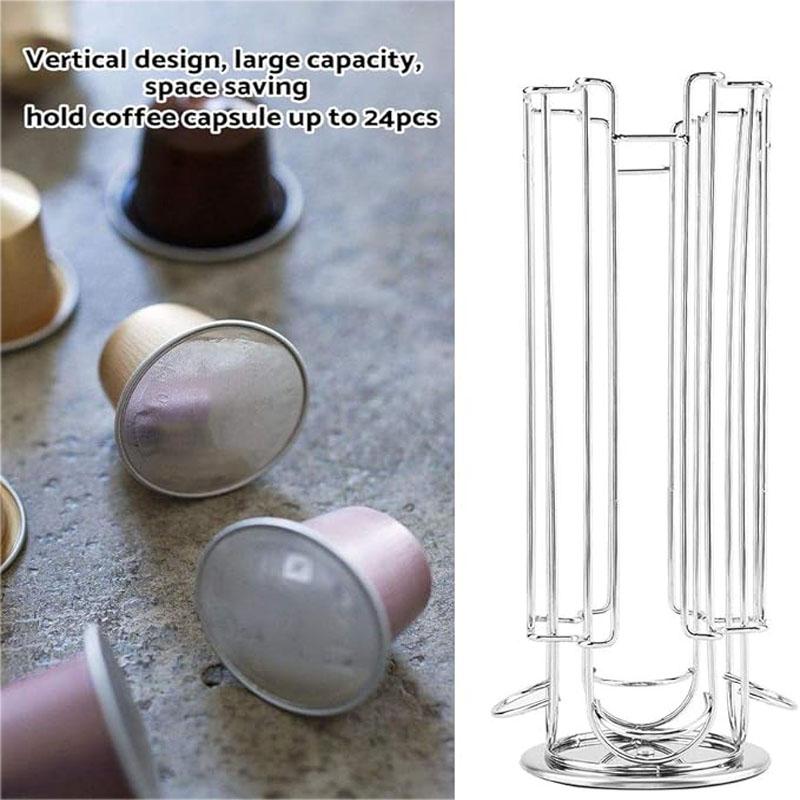 1–2 Kaffeekapsel-Organizer, geeignet für Küche, Büro, Kaffeebar, Halter für 18 Kapselpads, 360 ° drehbar
