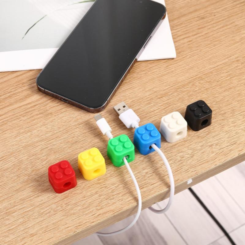 6Pcs Color  Magnetic Cable Organizer Holder Adhesive Wire Keeper Cord Cable Clips For Home Office Under Desk Management