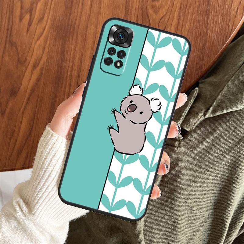 Cartoon Painting Animal Koala Case For Xiaomi Redmi Note 14 Pro 13 12 11 10 15 Pro Plus Redmi 13 C 15 10C 12C 14C 15C Cover