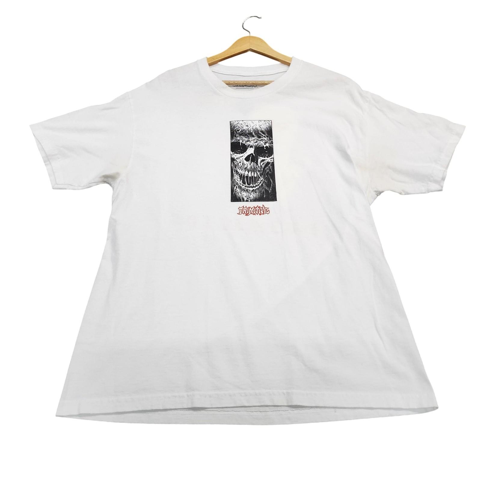 Primitive Shirt Mens Large White Creepshow Skull Graphic Tee Horror Streetwear Unisex T-Shirt XXXXL