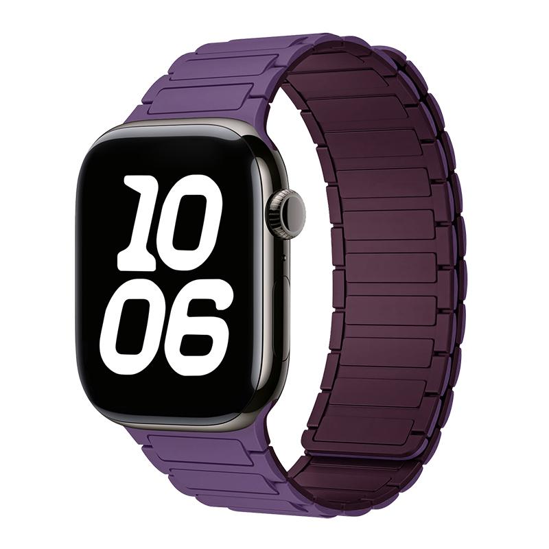 Magnetic Loop For Watch Bands 44mm 40mm 49mm 45mm 41mm 38mm Silicone Bracelet iWatch Series11 10 9 8 7 6 Se Ultra 3 Strap