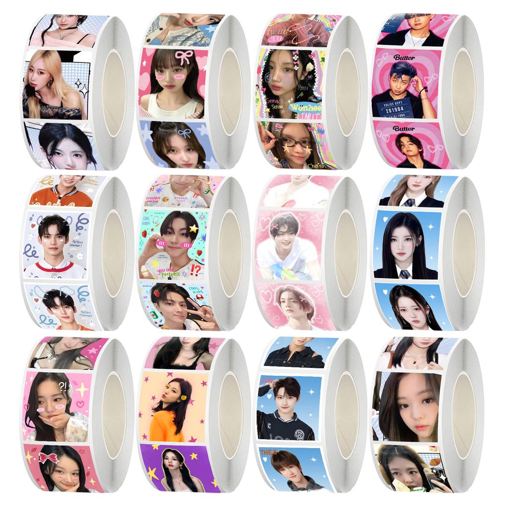 Skzoo Idol Roll Stickers 500 Pcs Adhesive Labels For DIY Journal Scrapbook Phone Case Polaroid Decoration Fans