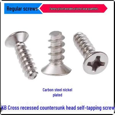 KB Nickel-Plated Cross Slot Countersunk Head Flat Tail Self-Tapping Screw M2.2/M2.3/M2.5