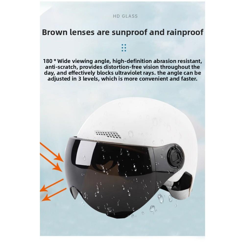 Electric Car Helmet Four Seasons Men's and Women's Universal Summer Motorcycle Half Helmet Battery Car Safety Helmet