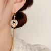 New Chinese Style Fashionable Flower Safety Buckle Long Tassel Earrings