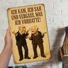 Vintage German Humor Sign - 20x30cm Iron Wall Art for Cafe & Home Decor