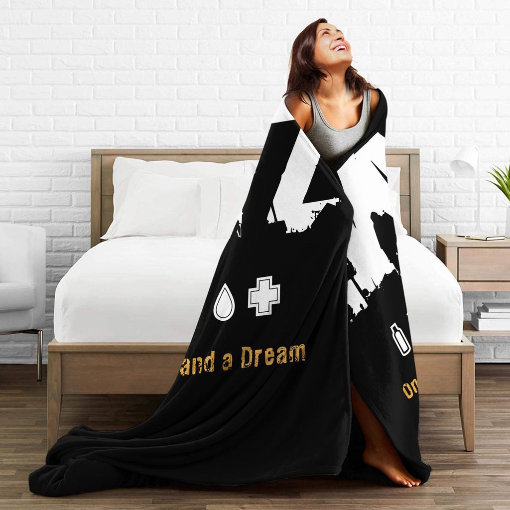 DayZ One Bullet and a Dream Blanket Shotting Game Wool Funny Breathable Throw Blanket for Home Textile Decor Couch