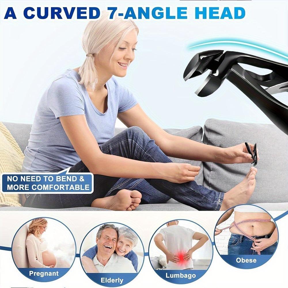 Stainless steel elbow rubber and plastic nail clippers large opening secondary cutting anti-splash nail clipper set