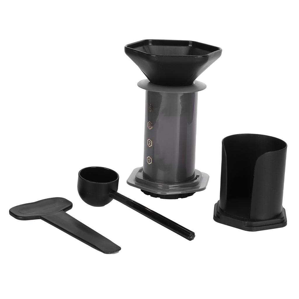 Coffee Press Portable Coffee Maker Household Press Drip Coffee Machine with 400Pcs Filter PaperBlack