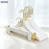 10 Stuks Massief Houten Kledinghanger Kledingkast Organizer Pak Hanger Broek Droogrek, Gouden Haak Garderobe Opslag
