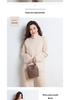 Women's 100% Pure Wool Two-Piece Set: High Neck Sweater & Wide-Leg Knit Pants for Autumn