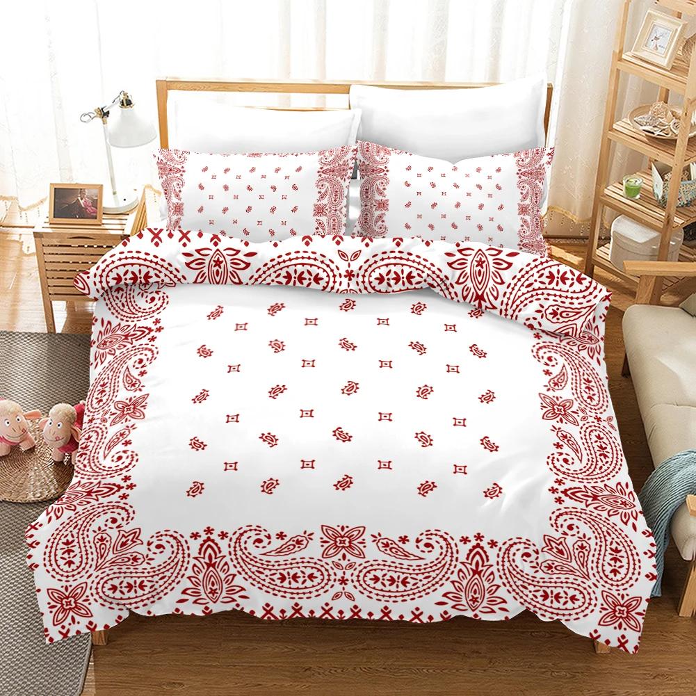 Red Home Textile Duvet Covers Set Bohemia Wedding Bedding Set 2pcs 3 Pcs Bed Comforter Double Bed Bedding Sets Super King