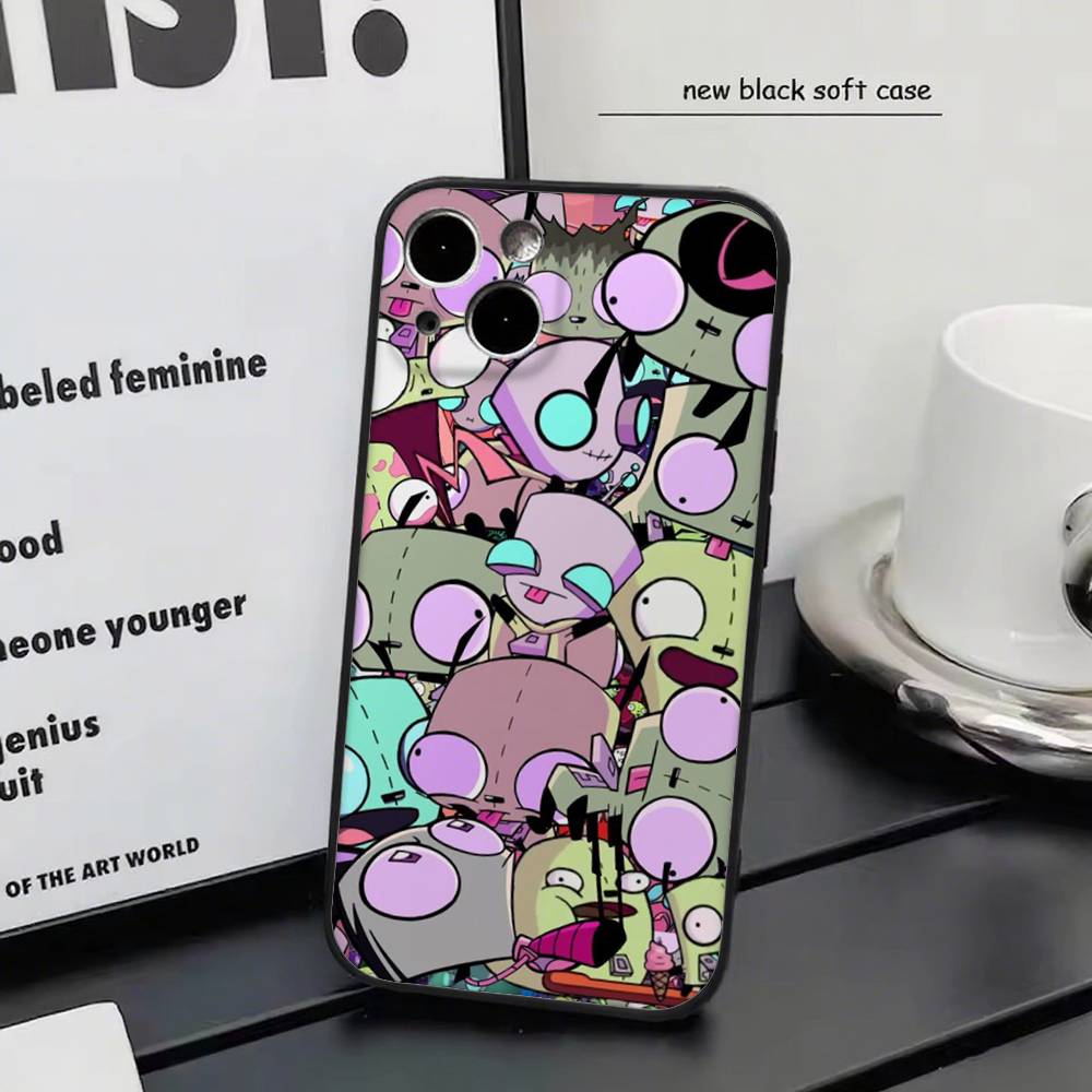 

Мультфильм i-Invader Zim Для Iphone 17 Air 16 Pro Max 15 14 13 Полное покрытие Противоударный Чехол MagSafe iphone 13