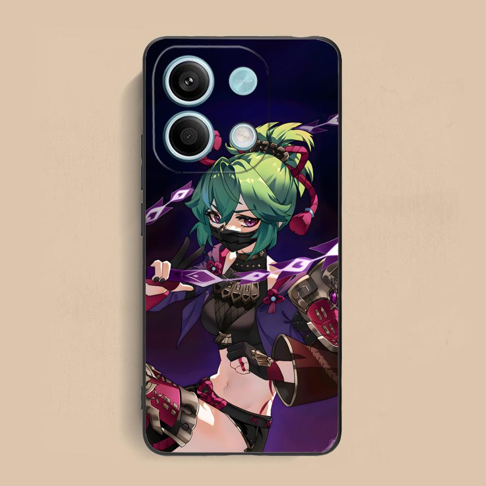 Game GI Kuki Shinobu Mobile Phone Case for Xiaomi Redmi 15 14 13 12 A5 3 2 1 C Plus 4G 5G Colorful Printing Cover Luxury Cover