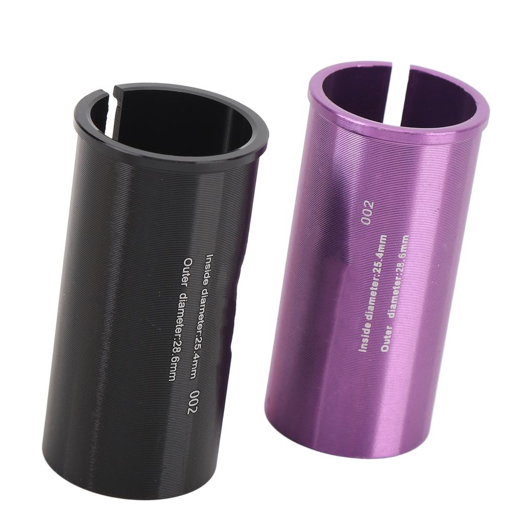 Seat Post Adapter Shim Aluminium Alloy CNC Machined Textured Finish Cycle Seat Tube Conversion Sleeve Shim 25.4 28.6mm