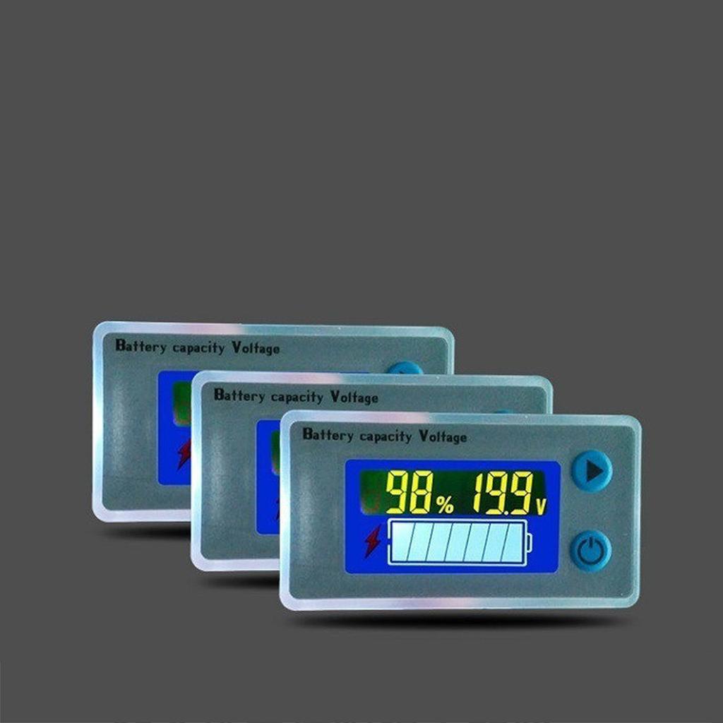 Battery Capacity Voltage Meter LCD Screen Indicator Electricity Voltmeter for Car 12V