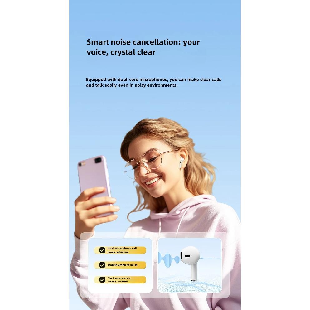Air Pro4 wireless earphones Bluetooth 5.3 in ear earphones suitable for sports, gaming, and office work, compatible with all ear