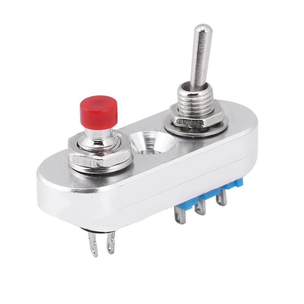 

Akozon Motorcycle Handlebar Switch Handlebar Grip Switch Headlight Horn On/Off Aluminum Alloy Universal (Silver White) default белый