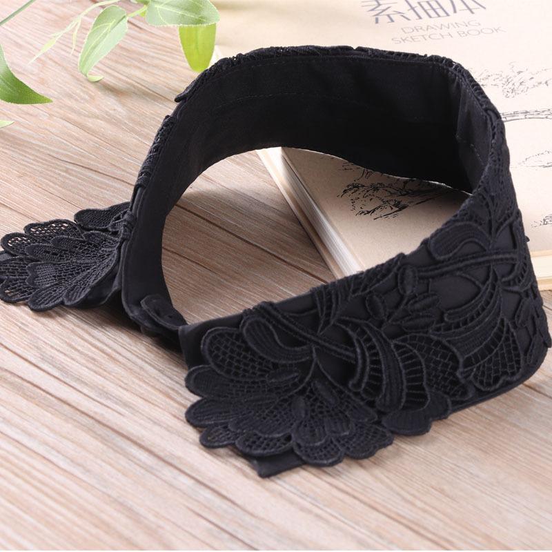 White Fake Collar Women Elegant Diamond Detachable Collars for Women False Shawl Shoulder Wrap Lapel False Collars Woman Tie