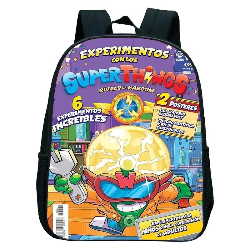 SuperThings Rucksack Kleinkind Cartoon Schultasche Jungen Mädchen Kindergarten Tasche Wasserdicht Kinder Buchtasche 12 Zoll
