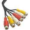 Rosebe AV Splitter AV RCA Male to AV RCA Female x Composite Splitter 22m 2-Way Cable, Red/White/Yellow Red/White/Yellow 2, 2-Way Cable, Length