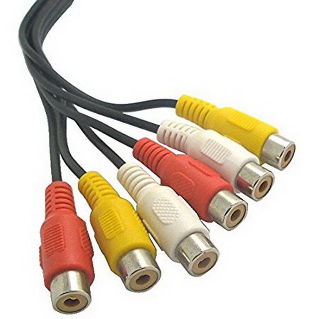 Rosebe AV Splitter AV RCA Male to AV RCA Female x Composite Splitter 22m 2-Way Cable, Red/White/Yellow Red/White/Yellow 2, 2-Way Cable, Length