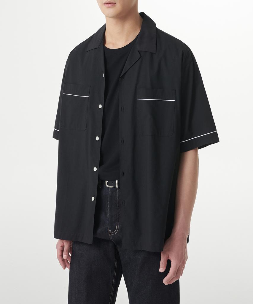 MUSINSA STANDARD Relaxed Bowling Shirt [Black]