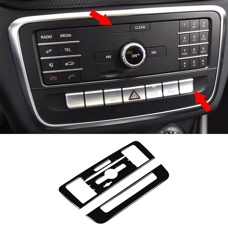 Car Center CD Control Panel Frame Trim Piano Black Accessories For Mercedes Benz A Class W176 2013-2018 GLA X156 CLA C117