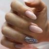 24Pcs Simple Glitter Almond False Nails With Glue Ballerina French Detachable Press On Manicure Tips