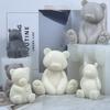 3D Large Size Bear Candle Silicone Mold Sitting Bear Craft Plaster Resin Handmade Candle Making Kit Home Party Decoration Gift