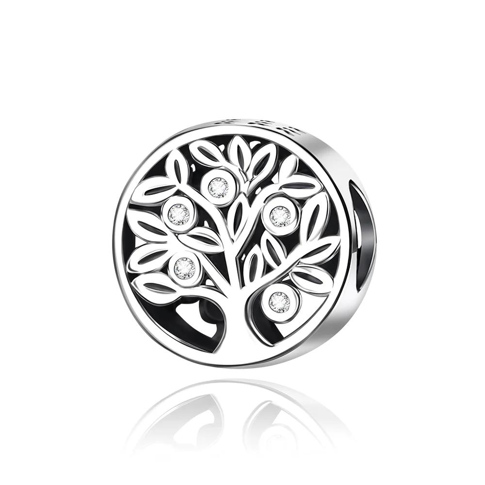 Original Copper Lucky Tree Of Life Charms Heart Beads Safety Chain Pendants Fit Bracelet Necklace Diy Jewelry Gift