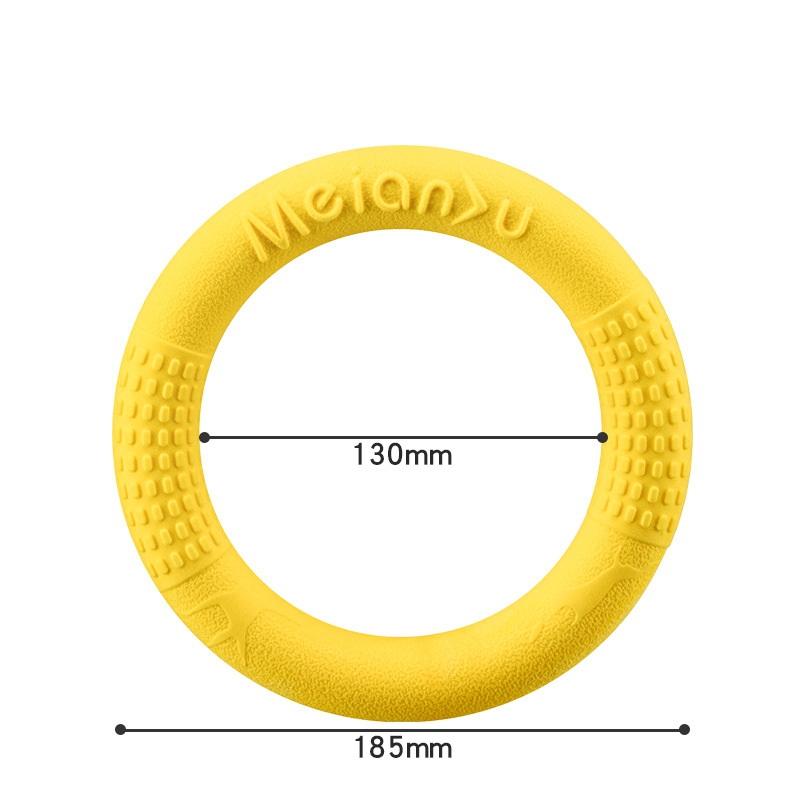 

1PCS TPR Dog Toys For Large Dogs Interactive Training Ring Puller Resistant For Dogs Pet Flying Discs Bite Ring Toy Dog Ring жовтий