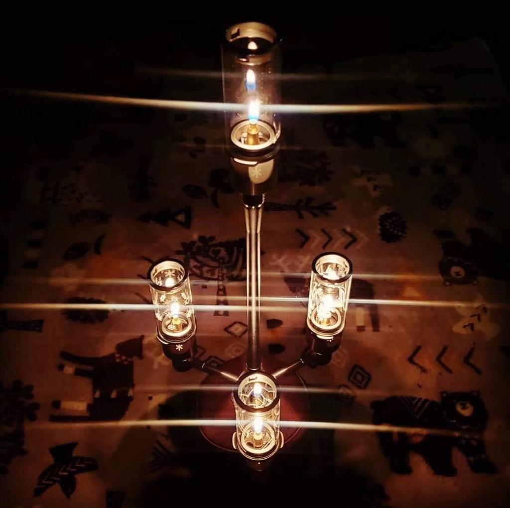 CAMPING MOON OD Can Gas 4-Way Adapter, Gas Candle, Gas Lantern, Separation Adapter, Screw-in Type, Gas Station Chandelier, Z34