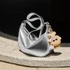 Mrs. Qiao Silver Bag 2025 New Dumpling Bag Women's Crossbody Bag Genuine Leather Women's Bag