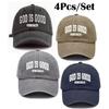 Men and Women“God Is Always Kind”hat Set 4Top-mounted Humorous Adjustable Baseball Cap with Christian Faith Decoration, Lightweight Dad Hat