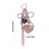 Schleife und Herzanhänger Schlüsselanhänger für Taschen und Accessoires Stilvoller Rucksackanhänger Modischer geflochtener Schlüsselband Schlüsselring