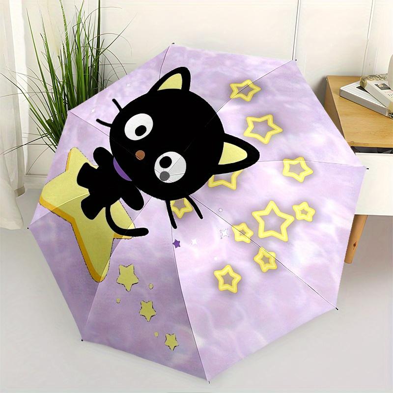

Kitten, Starry Automatic Opening and Closing Parasol Compact Travel Umbrella with 8 Ribs for Women and Men Ideal Birthday/Christmas Gift, Ou