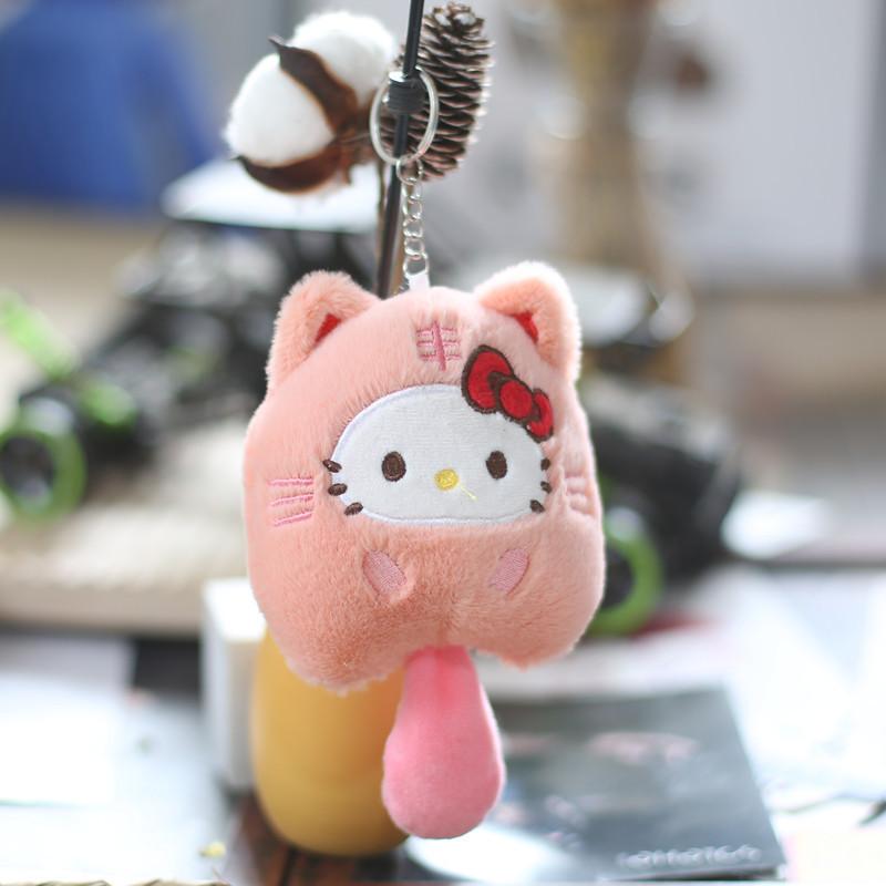Adorable Kuromi Plush Toy Cute Sanrio Character Keychain Soft Short Plush
