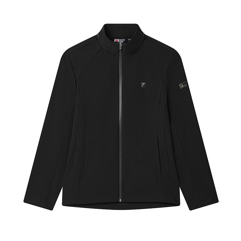 FILA Fleece Jacket With Stand Collar Men Jackets Black F11M513701FBK