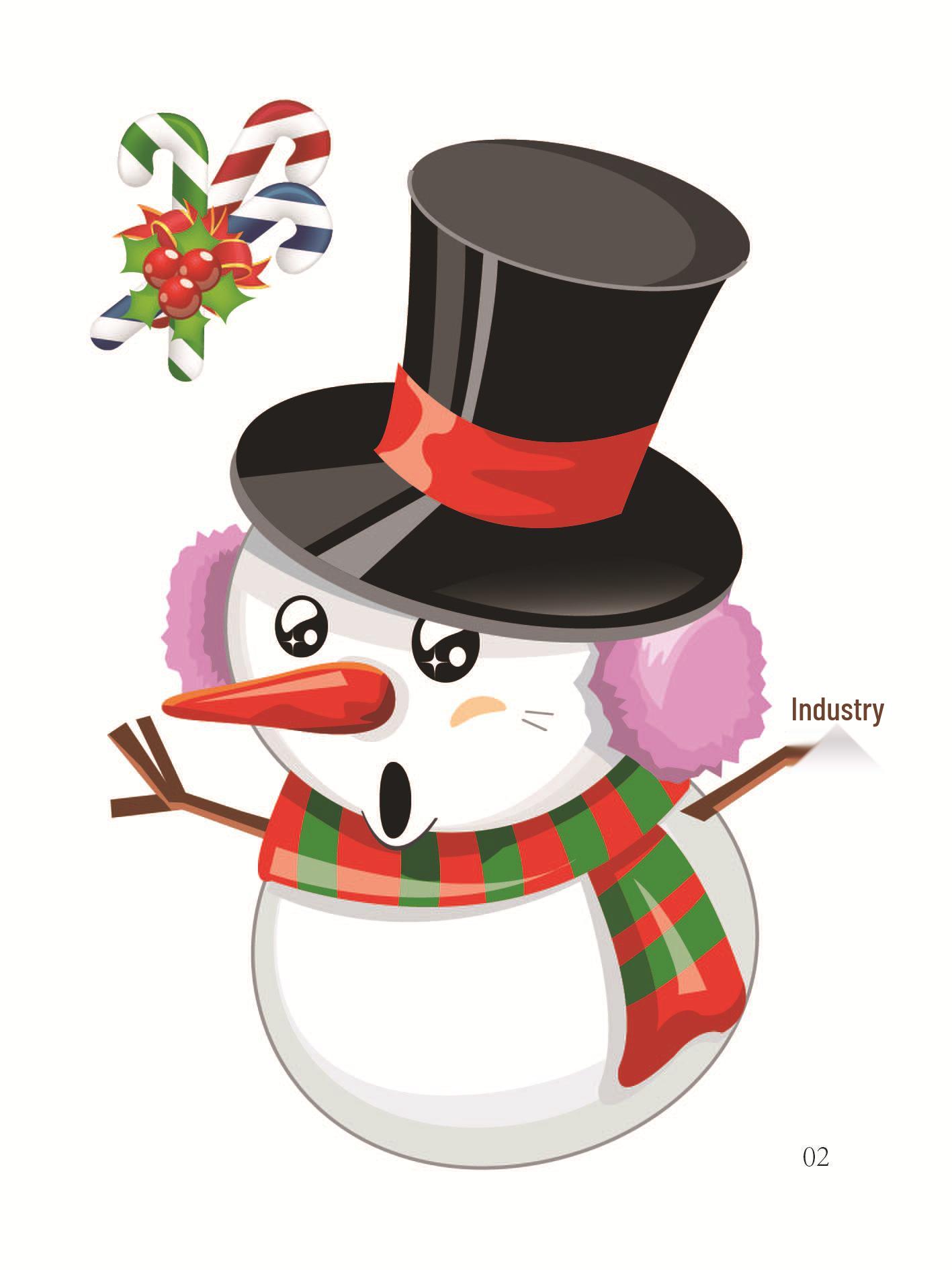 Christmas Decoration PVC Static Cling Cartoon Window Stickers